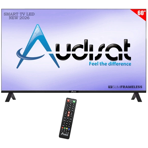 Smart TV LED 60" Audisat AD-60 (2026) 4K Ultra HD Android TV Wi-Fi con Conversor Digital (1 Año de Garantía)